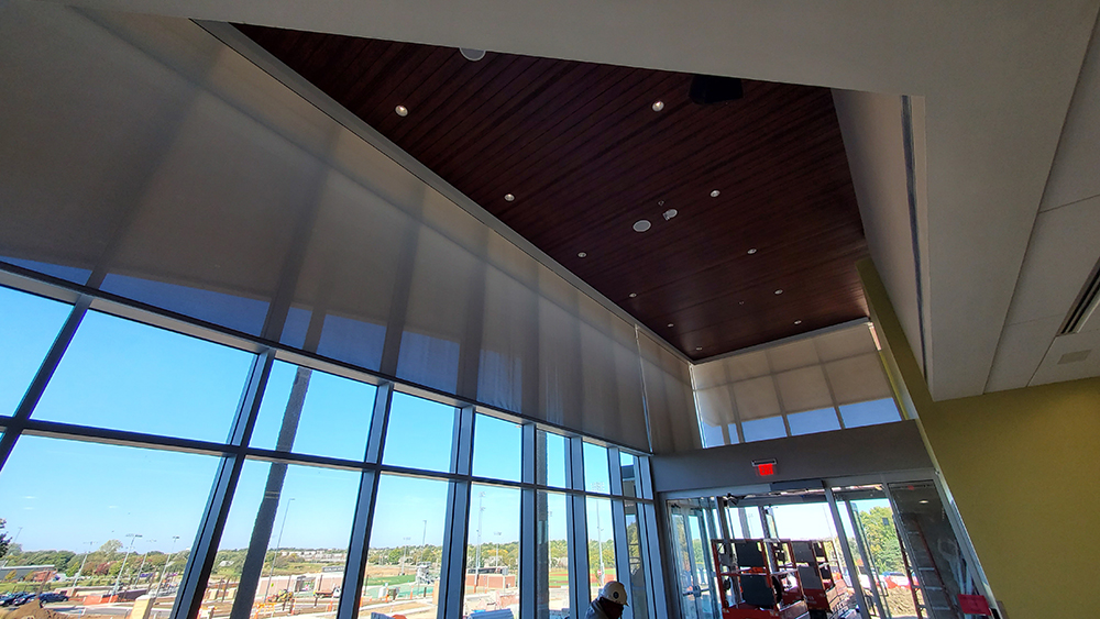 400 Pound Roller Shades Boost Energy Efficiency for Johnson County Community College